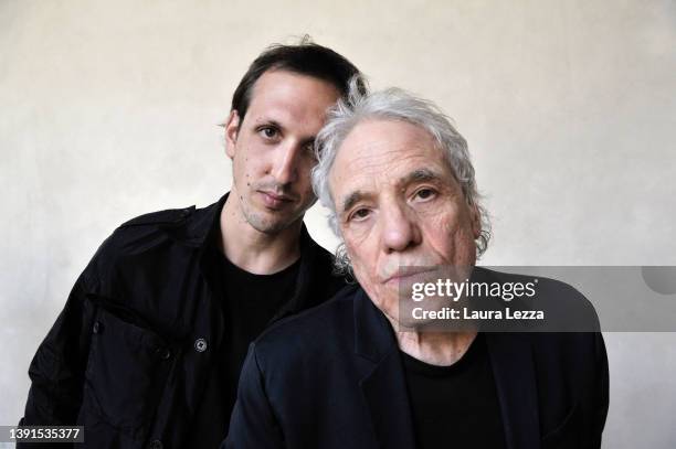 Filmmaker Abel Ferrara poses for a photo with actor Alessio Montagnani, a protagonist in his next film about the Saint Padre Pio, before reading a...