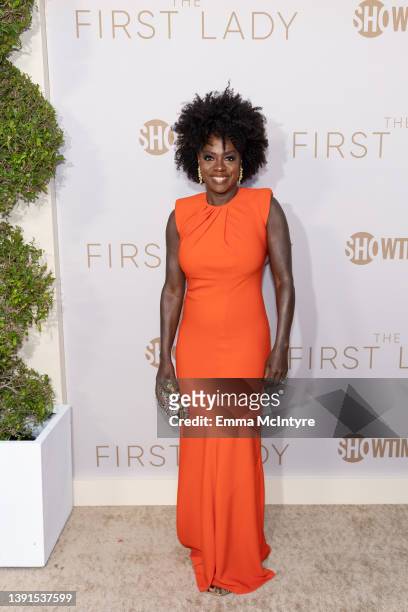 Viola Davis arrives at Showtime's FYC event and premiere for 'The First Lady' at DGA Theater Complex on April 14, 2022 in Los Angeles, California.