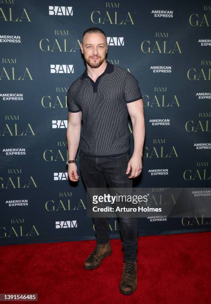 Actor James McAvoy attend Opening Night for "Cyrano De Bergerac" at BAM Harvey Theater on April 14, 2022 in New York City.