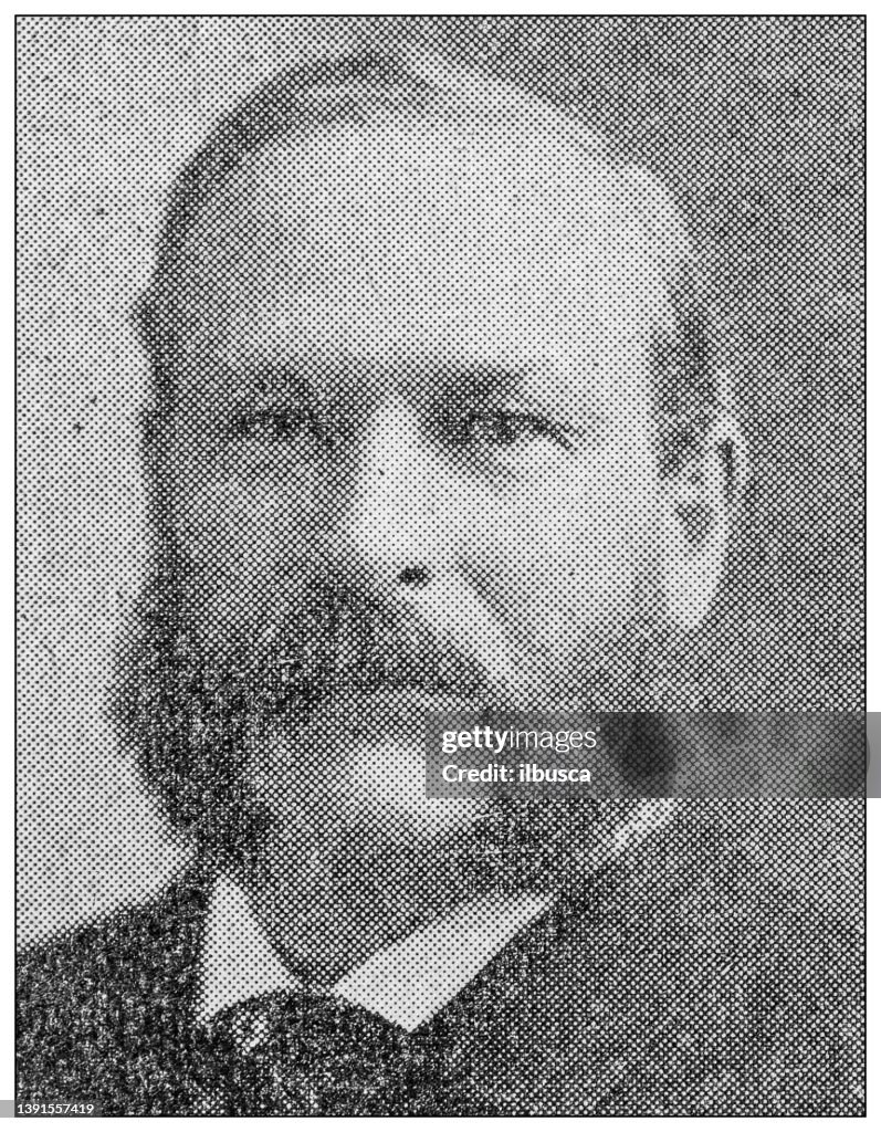 George Hopiak Antique Portrait Of Famous People George H Hopkins High-Res Vector ...