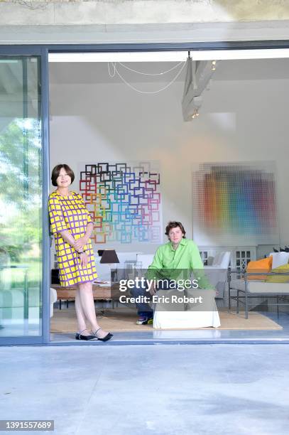 French Actress Macha Meril and her son Gianguido Baldi at home