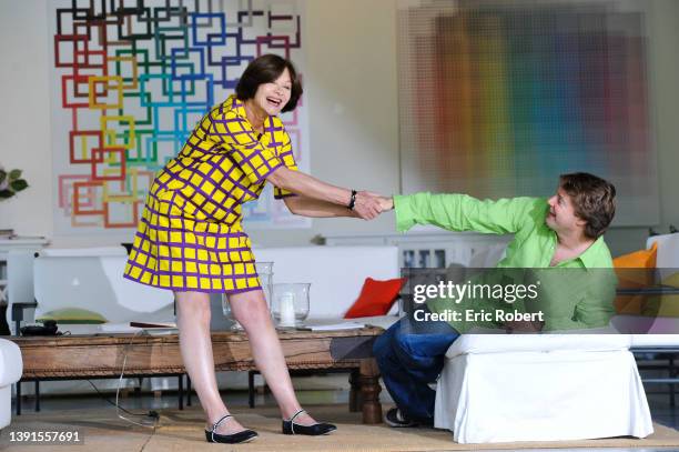 French Actress Macha Meril and her son Gianguido Baldi at home