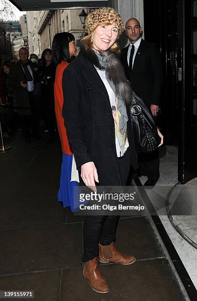 Anna Winslet is sighted at London Fashion Week A/W 2012 on February 17, 2012 in London, England.