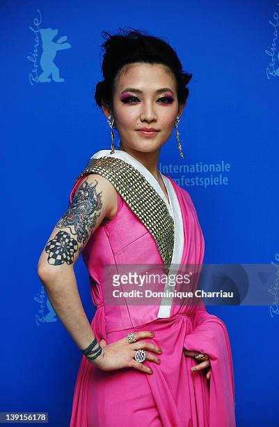 Actress Mavis Fan attends the "Flying Swords Of Dragon Gate" Photocall during day nine of the 62nd Berlin International Film Festival at the Grand...