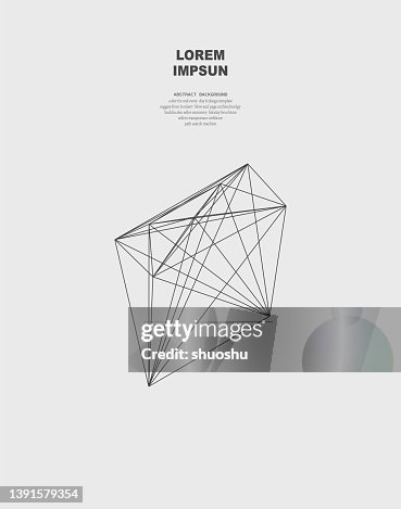 Abstract Triangle Geometric Structure Line Pattern Design Element High ...