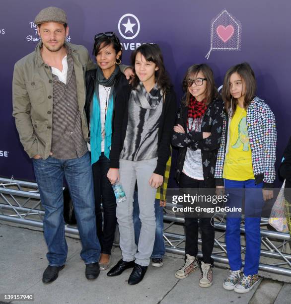 March 8, 2009 West Hollywood, Ca.; Justin Chambers, wife Keisha Chambers and children; John Varvatos 7th Annual Stuart House Benefit; Held at the...