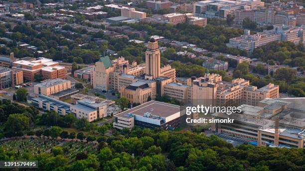 university of montreal in city - quebec aerial stock pictures, royalty-free photos & images