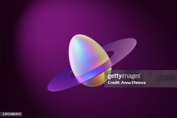 cosmic easter egg like a planet - flying egg stock pictures, royalty-free photos & images