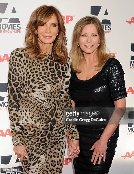 Jaclyn Smith and Cherlyl Ladd arrive at AARP The Magazine's 10th Annual Movies For Grownups Awards Gala at the Beverly Wilshire Hotel on February 7,...