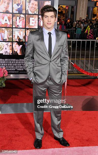 Carter Jenkins arrives at the "Valentine's Day" Los Angeles Premiere at the Grauman's Chinese Theater on February 8, 2010 in Hollywood, California.