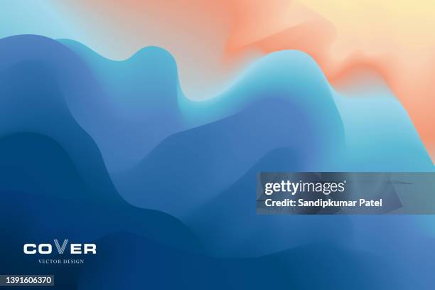 abstract background with dynamic effect. creative design poster with vibrant gradients. - multi colored background artwork acrylic stock illustrations