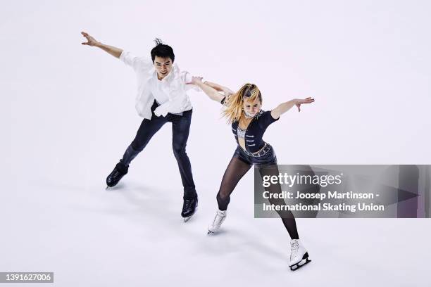 Katarina Wolfkostin and Jeffrey Chen of the United States compete in the Junior Ice Dance Rhythm Dance during day 2 of the ISU World Junior Figure...