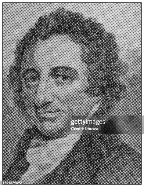 Antikes Portrt Berhmter Persnlichkeiten Thomas Paine, Stock-Foto