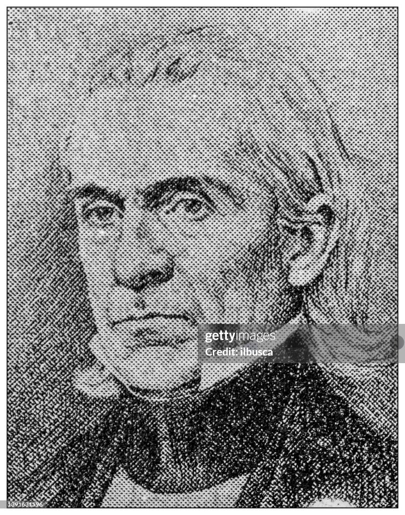 Antique portrait of famous people: James Knox Polk