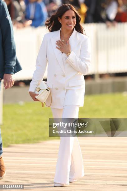 Meghan, Duchess of Sussex attends a reception ahead of the start of the Invictus Games The Hague 2020 on April 15, 2022 in The Hague, Netherlands.