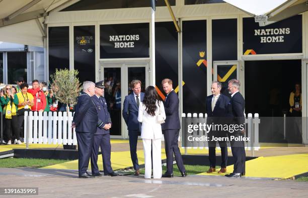 Prince Harry of England and Meghan, Duchess of Sussex attends a reception ahead of the start of the Invictus Games The Hague 2020 on April 15, 2022...