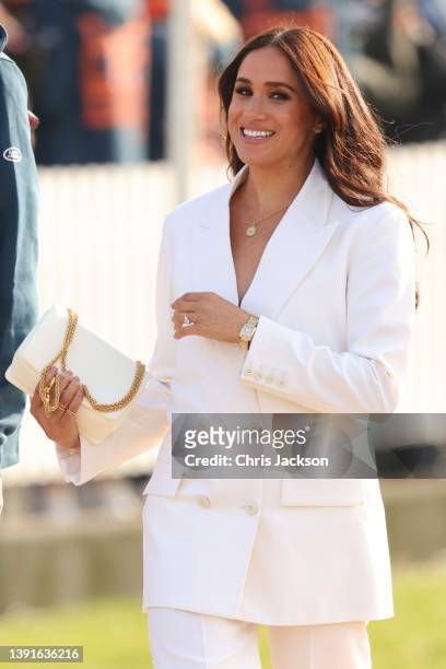Meghan, Duchess of Sussex attends a reception ahead of the start of the Invictus Games The Hague 2020 on April 15, 2022 in The Hague, Netherlands.