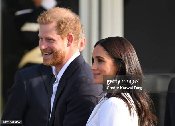 Prince Harry, Duke of Sussex and Meghan, Duchess of Sussex attend the Invictus Games Friends and Family reception at Zuiderpark on April 15, 2022 in...