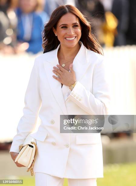 Meghan, Duchess of Sussex attends a reception ahead of the start of the Invictus Games The Hague 2020 on April 15, 2022 in The Hague, Netherlands.