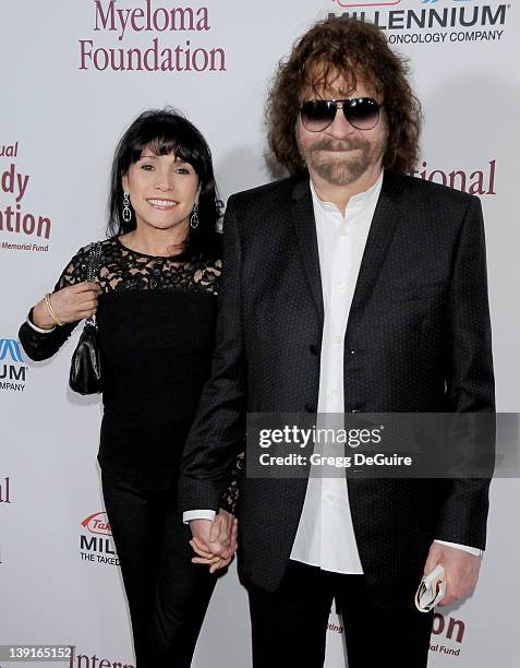 Jeff Lynne and Camelia Kath arrive at the 3rd Annual Comedy Celebration For The Peter Boyle Memorial Fund at the Wilshire Ebell Theatre and Club on...