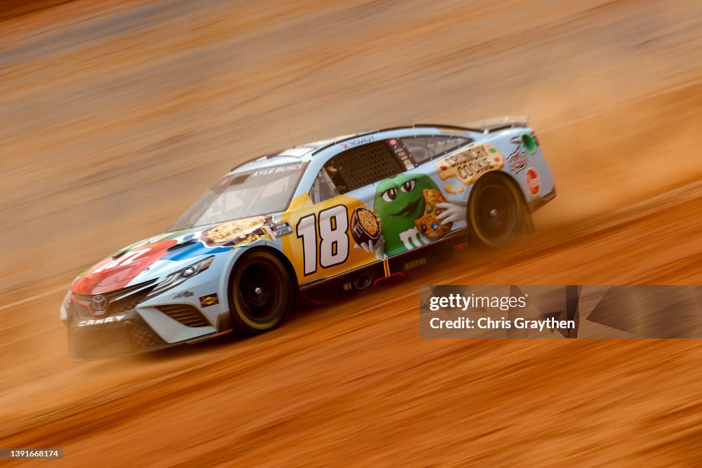 Cruccy Racing Kyle Busch, driver of the Mars Crunchy Cookie Toyota, drives during ...