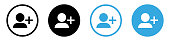Add new user icon  profile avatar with plus symbol