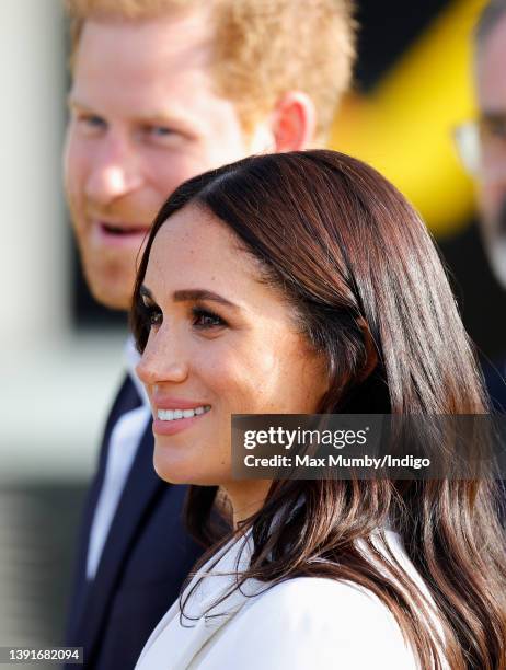 Prince Harry, Duke of Sussex and Meghan, Duchess of Sussex attend an Invictus Games Friends and Family reception hosted by the City of The Hague and...