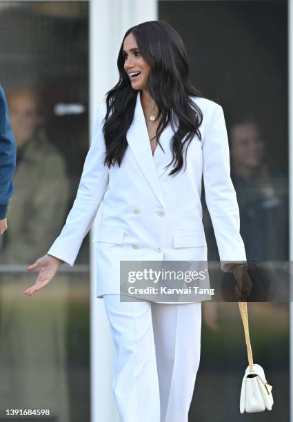 Meghan, Duchess of Sussex attends the Invictus Games Friends and Family reception at Zuiderpark on April 15, 2022 in The Hague, Netherlands.