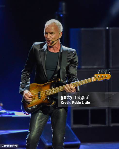 Sting performs at London Palladium on April 15, 2022 in London, England.