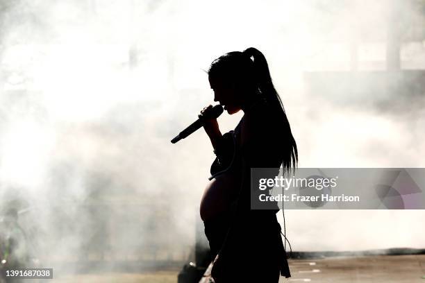 Bishop Briggs performs onstage at the Outdoor Theatre during the 2022 Coachella Valley Music And Arts Festival on April 15, 2022 in Indio, California.