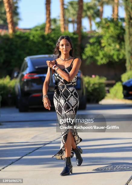 Jasmine Tookes is seen on April 15, 2022 in Indio, California.