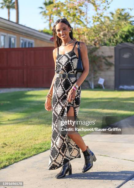 Jasmine Tookes is seen on April 15, 2022 in Indio, California.