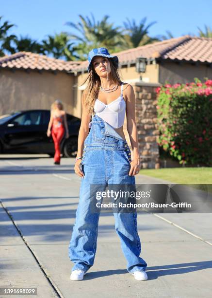 Josephine Skriver is seen on April 15, 2022 in Indio, California.