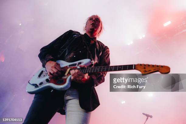 Win Butler of Arcade Fire performs onstage at the Mojave Tent during the 2022 Coachella Valley Music And Arts Festival on April 15, 2022 in Indio,...