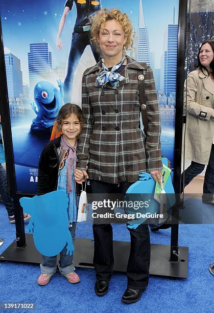 March 22, 2009 Universal City, Ca.; Alex Kingston and daughter Salome Violetta Haertel; "Monsters vs. Aliens" Los Angeles Premiere; Held at the...