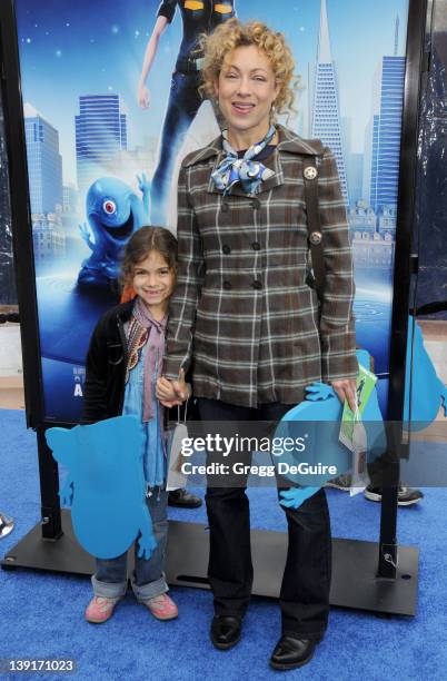 March 22, 2009 Universal City, Ca.; Alex Kingston and daughter Salome Violetta Haertel; "Monsters vs. Aliens" Los Angeles Premiere; Held at the...