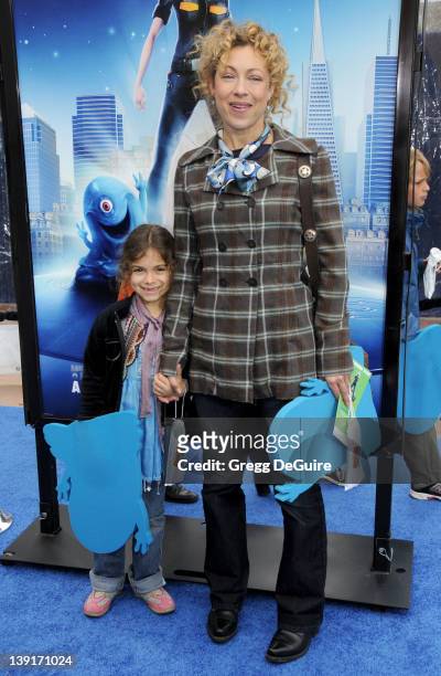March 22, 2009 Universal City, Ca.; Alex Kingston and daughter Salome Violetta Haertel; "Monsters vs. Aliens" Los Angeles Premiere; Held at the...