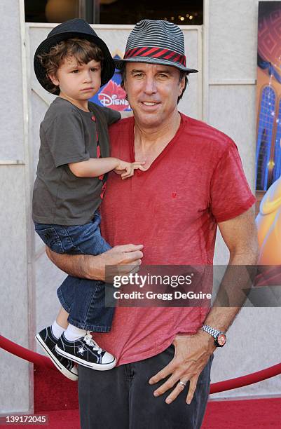 Kevin Nealon and son Gable Ness Nealon arrive at the Sing-A-Long Premiere of Beauty and the Beast at El Capitan Theatre on October 2, 2010 in...