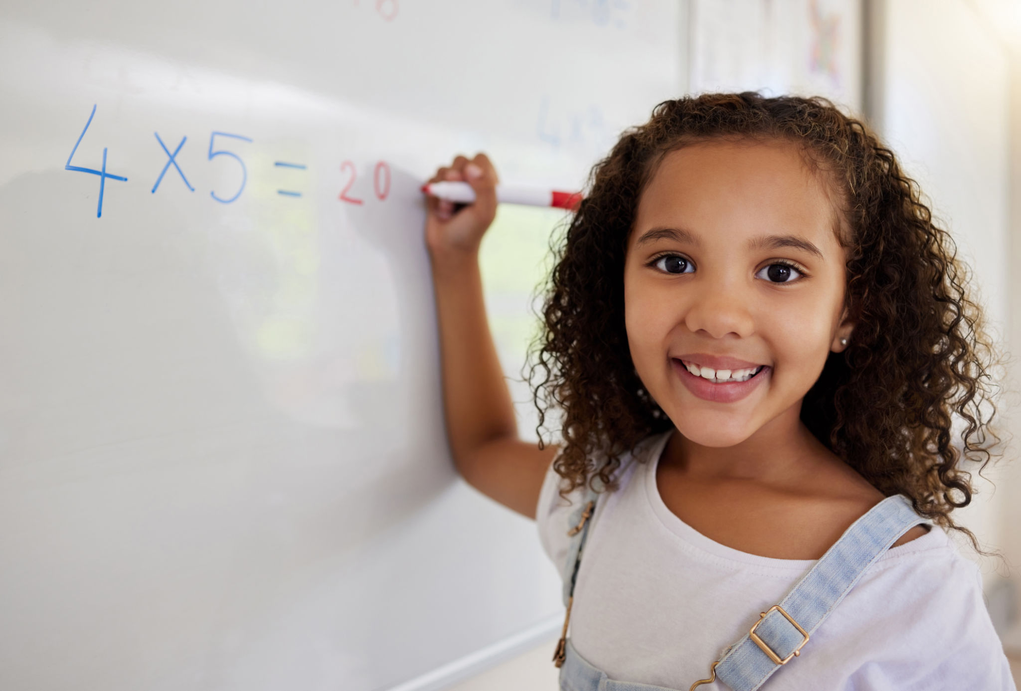 student learning math