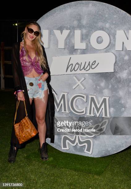Victoria Jancke attends MCM Presents NYLON House at Coachella on April 15, 2022 in Indio, California.