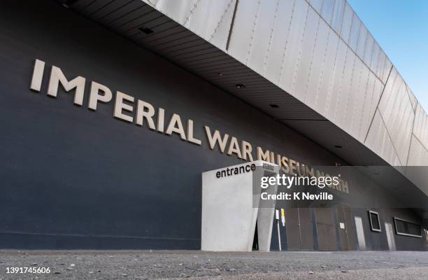 imperial war museum north entrance - war museums stock pictures, royalty-free photos & images