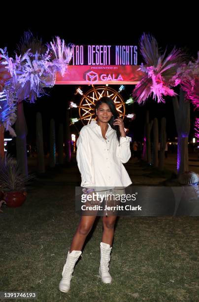 Chanel Iman attends Casamigos At Tao Desert Nights Presented By Gala Music at Cavallo Ranch on April 15, 2022 in Thermal, California.