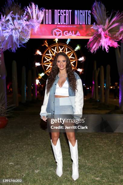 Madison Pettis attends Casamigos At Tao Desert Nights Presented By Gala Music at Cavallo Ranch on April 15, 2022 in Thermal, California.