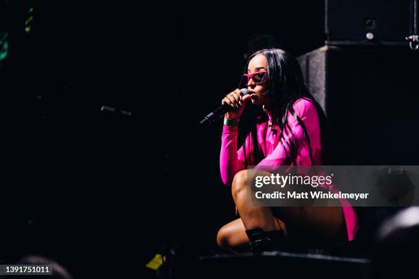 Tinashe performs onstage at the Gobi Tent during 2022 Coachella Valley Music and Arts Festival weekend 1 day 1 on April 15, 2022 in Indio, California.