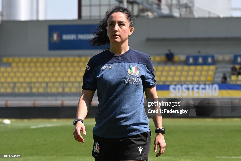 Referee Clara Munarini during the Rugby Coppa Italia Coppa Italia ...