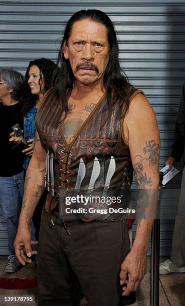 Danny Trejo arrives at the Los Angeles Screening of "Machete" at the Orpheum Theater on August 25, 2010 in Los Angeles, California.