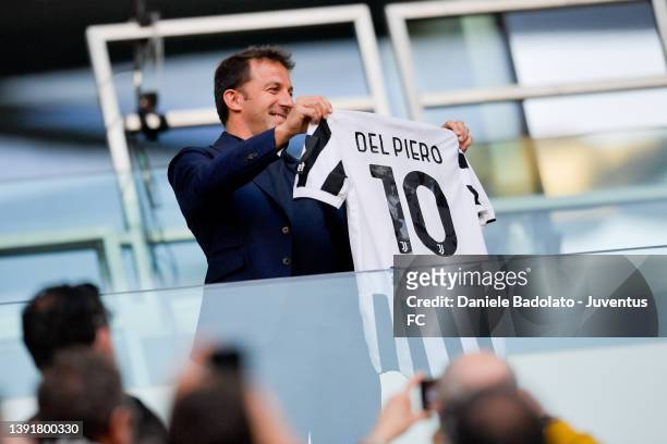 Alessandro Del Piero former Juventus' player guest at the stadium during the Serie A match between Juventus and Bologna FC at Allianz Stadium on...