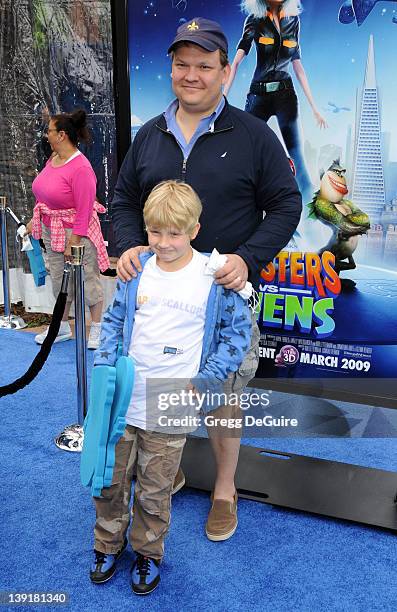 March 22, 2009 Universal City, Ca.; Andy Richter and son William Oscar Richter; "Monsters vs. Aliens" Los Angeles Premiere; Held at the Gibson...