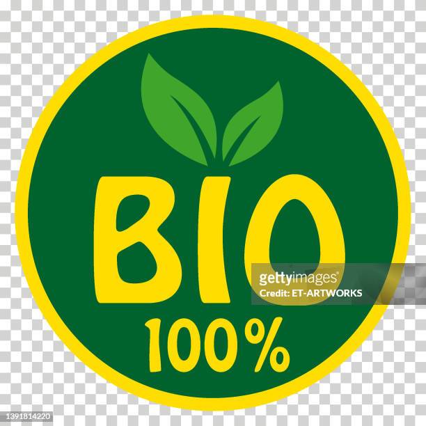 grünes bio-logo - organic stock-grafiken, -clipart, -cartoons und -symbole