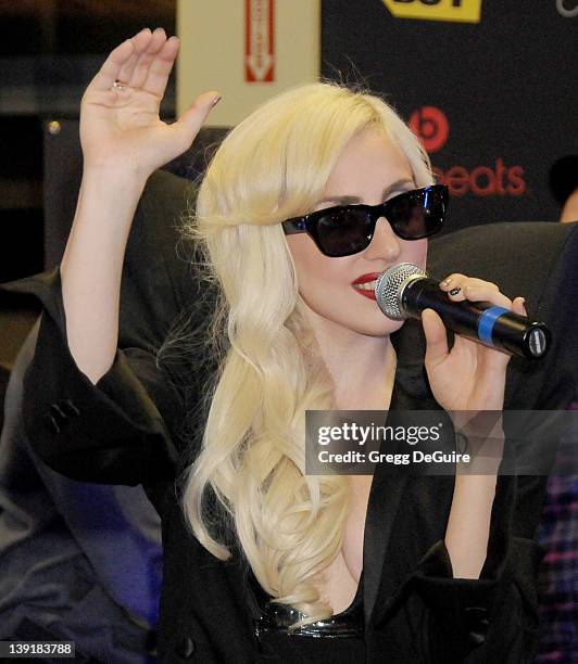 Lady Gaga at "The Fame Monster" CD In-Store Appearance at Best Buy on November 23, 2009 in Los Angeles, California.